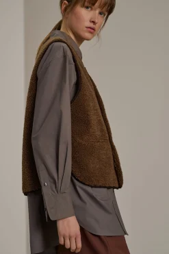 Sale Soeur blouson fusil marron