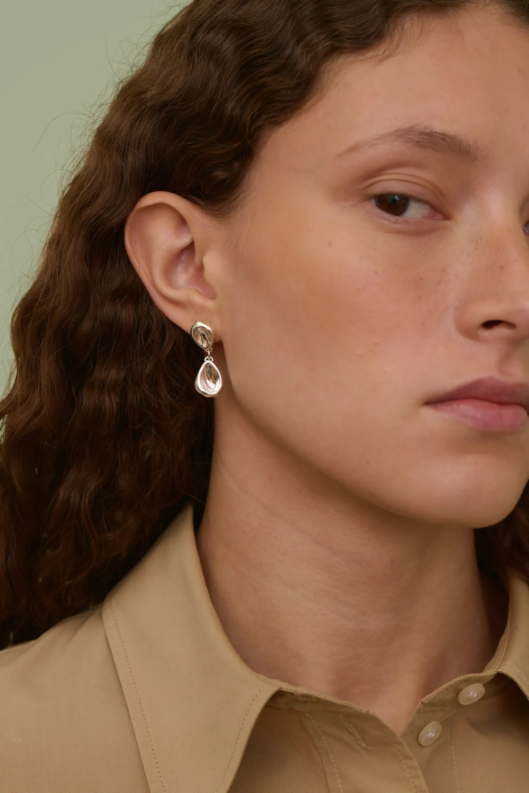 Fashion Soeur boucle d'oreille dormeuse argent