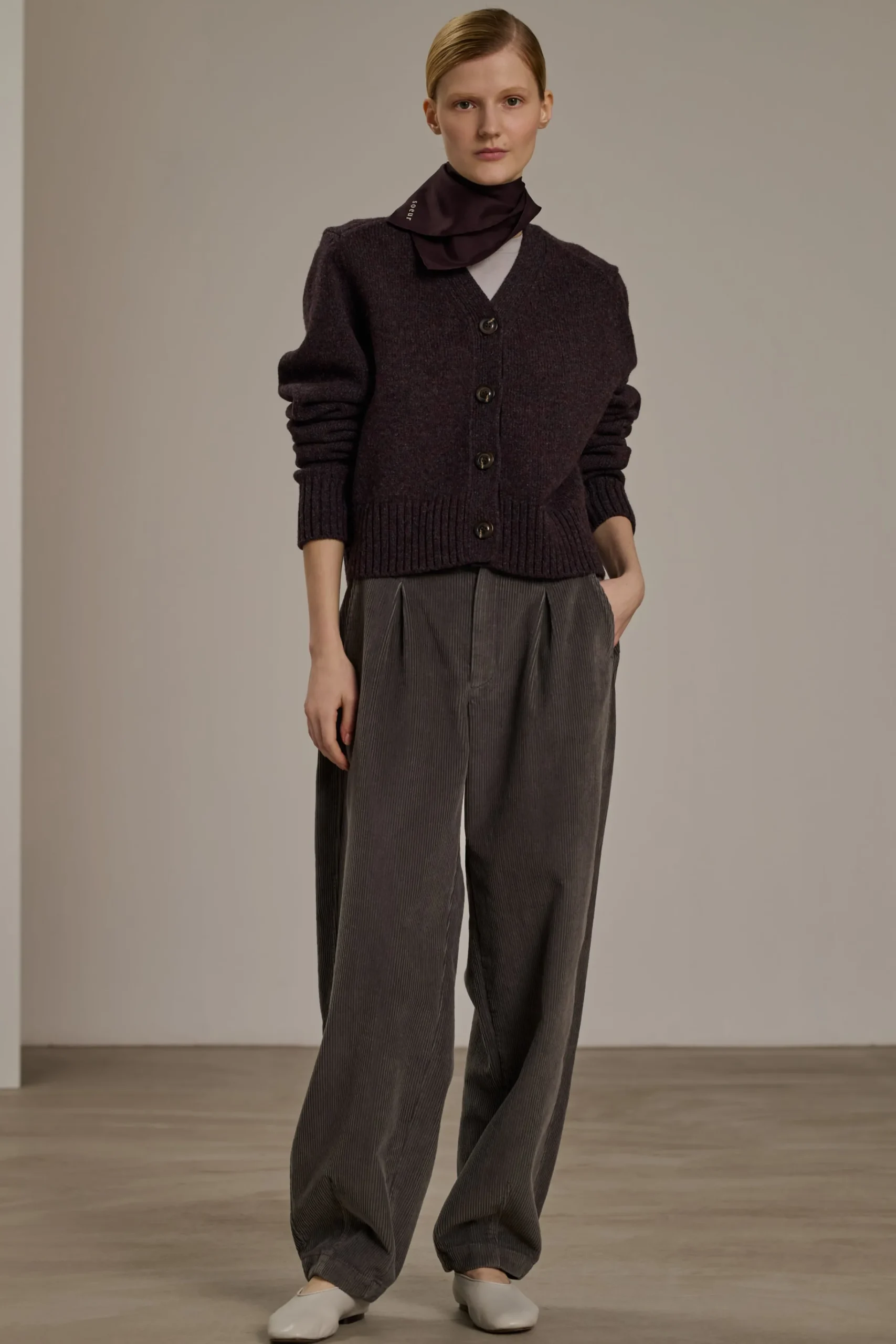 Online Soeur cardigan alesio gris/bordeaux