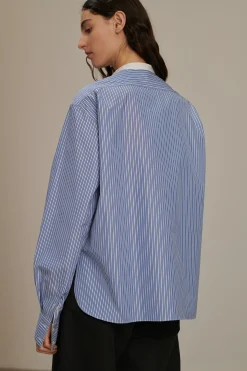 Outlet Soeur chemise bermudes bleu/blanc