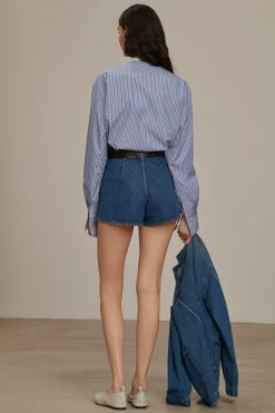 Outlet Soeur chemise bermudes bleu/blanc