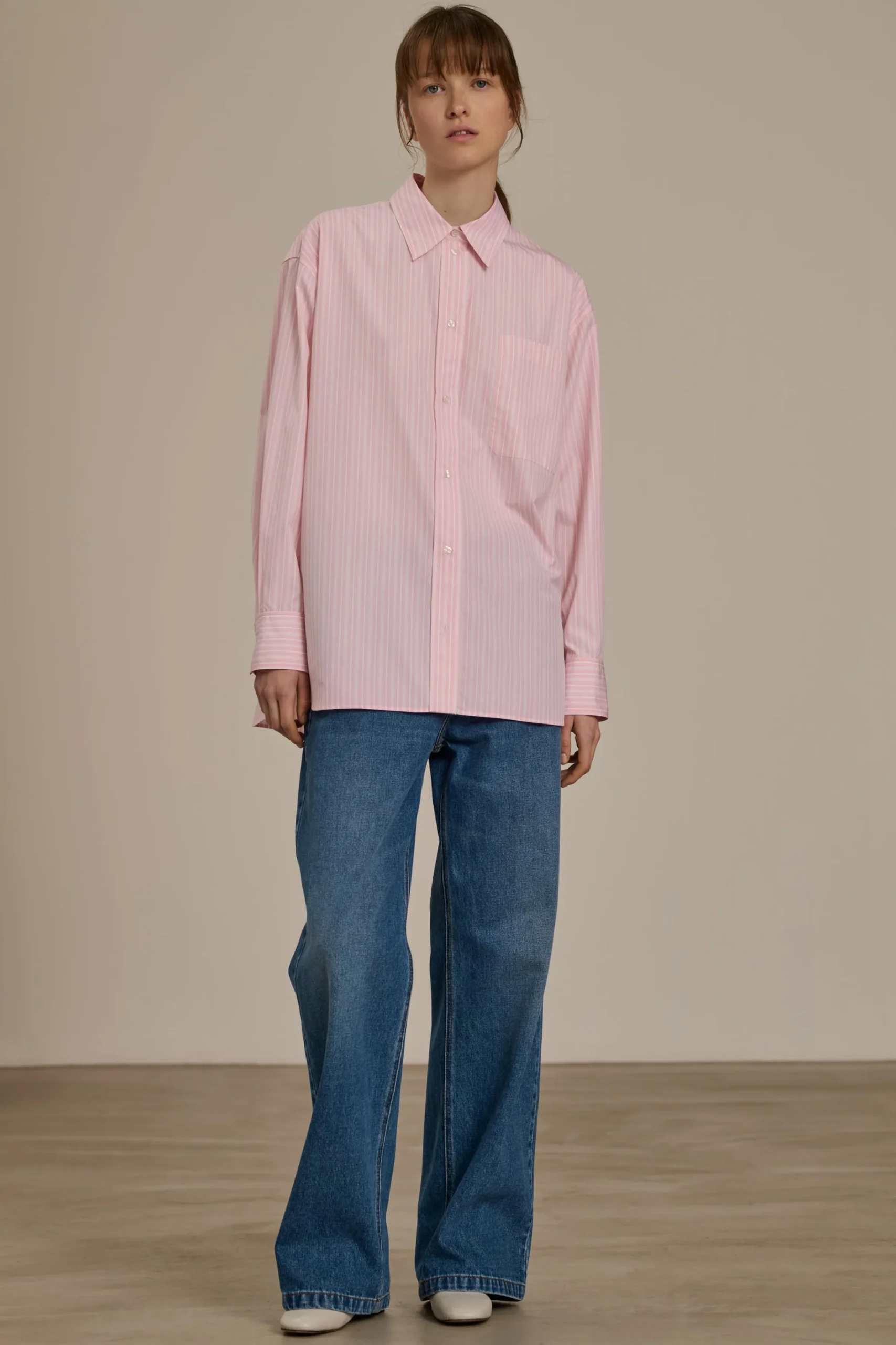 New Soeur chemise carlotta rose/blanccassé