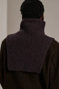 Online Soeur col wool gris/bordeaux