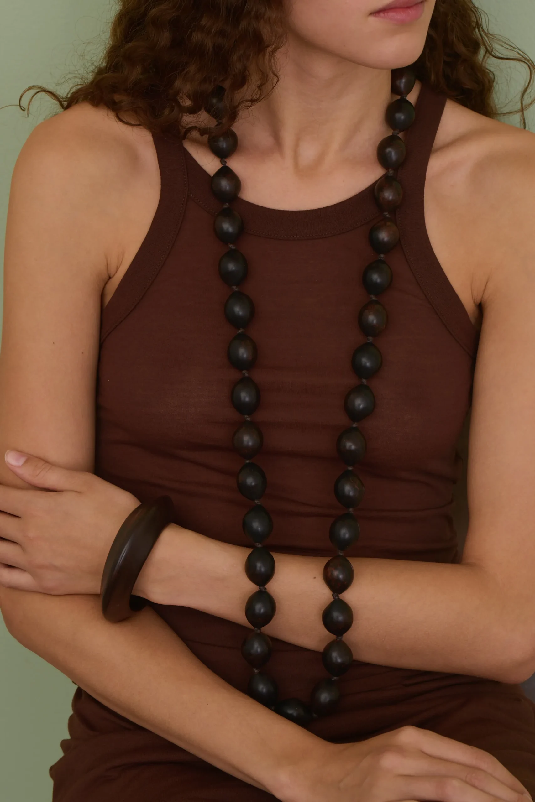 Discount Soeur collier zebra marronfoncé