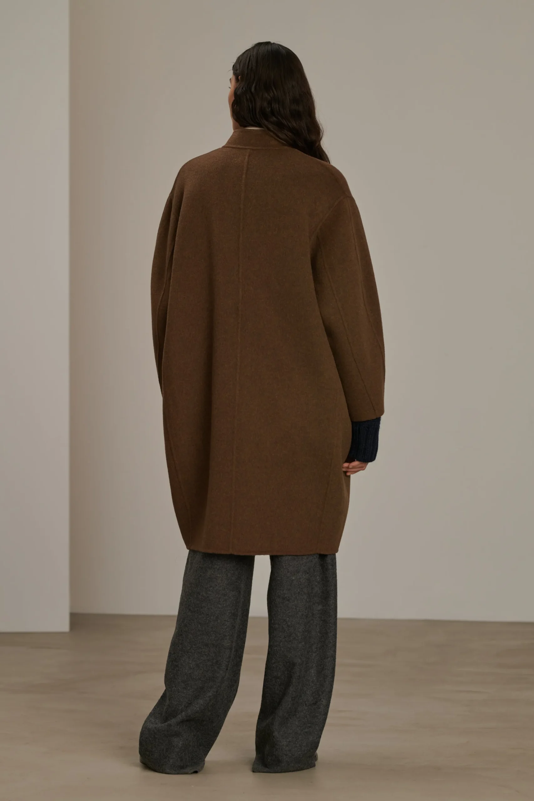 Hot Soeur manteau beaulieu noisettechiné