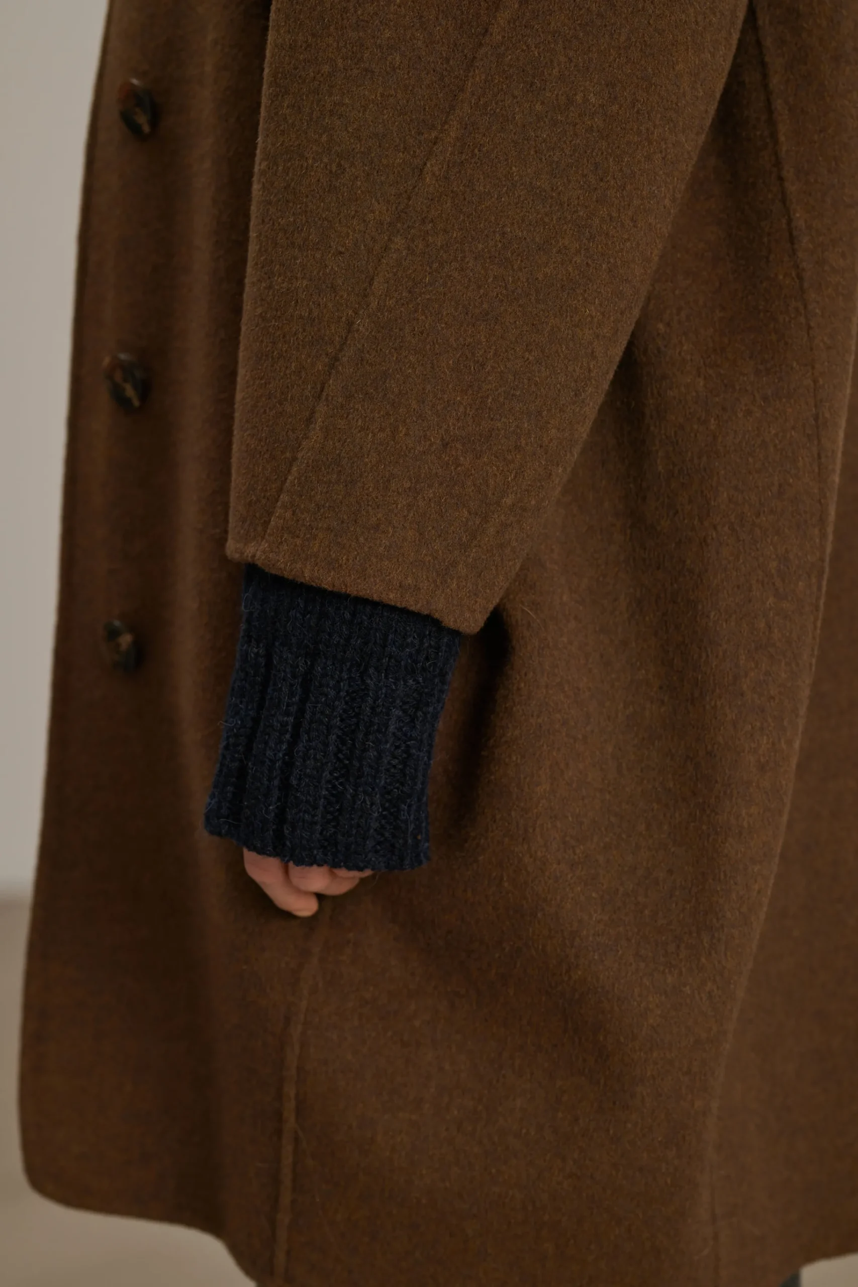 Hot Soeur manteau beaulieu noisettechiné