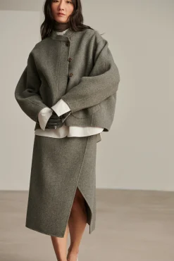 Hot Soeur manteau windsor grisclairchiné