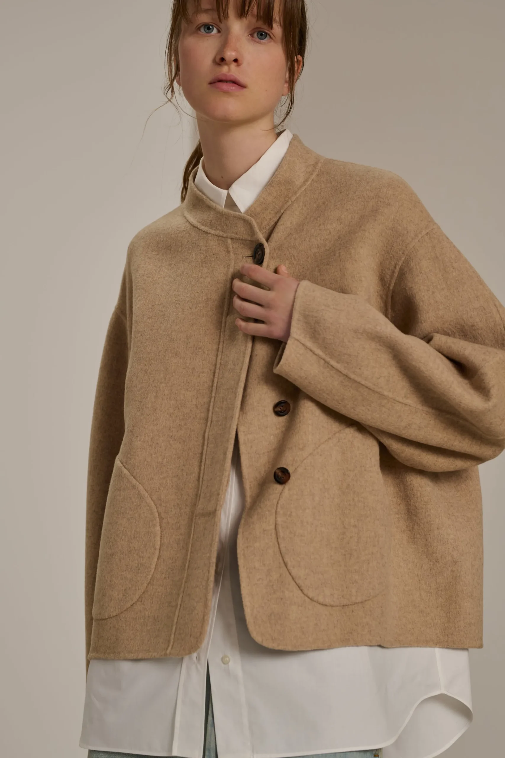 New Soeur manteau windsor beigechiné
