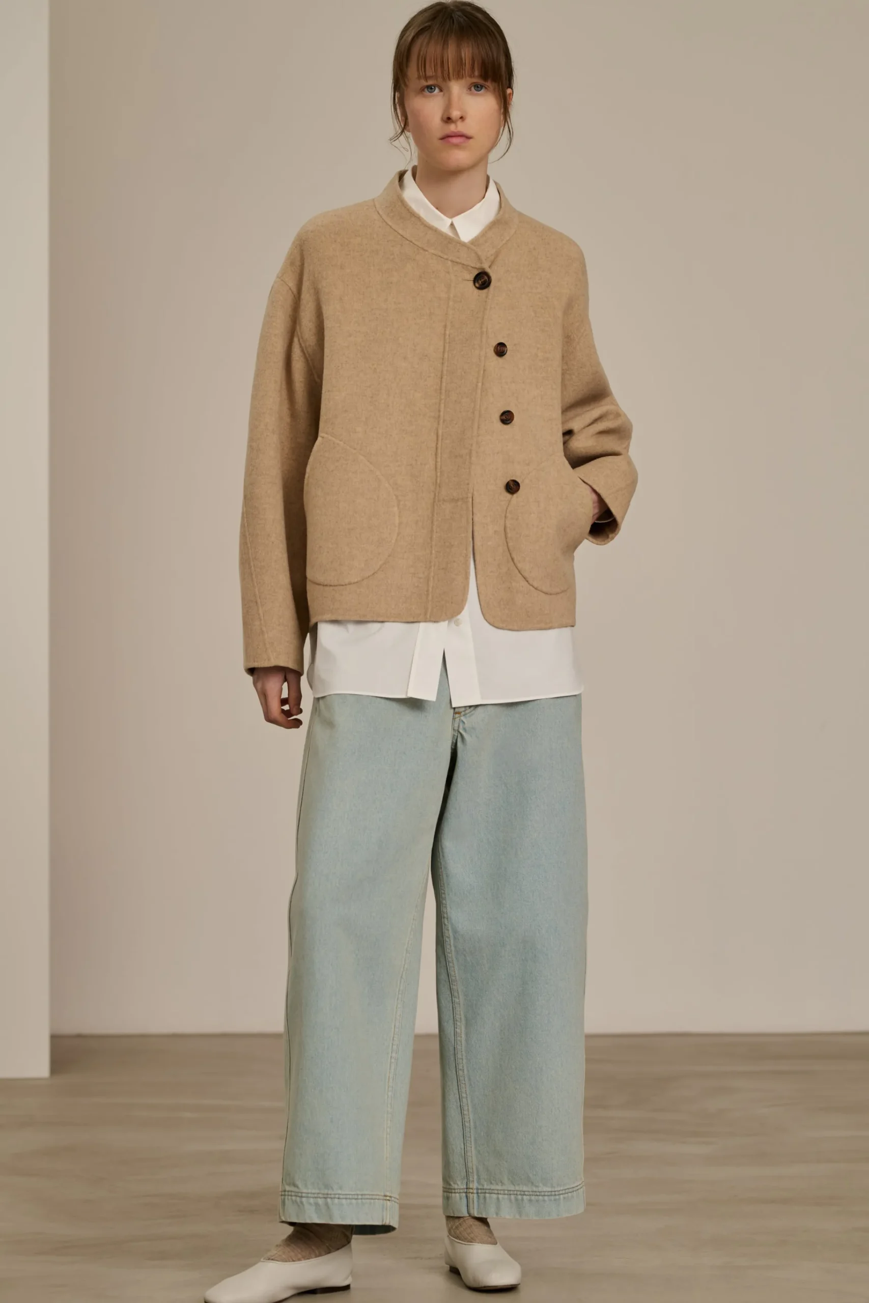 New Soeur manteau windsor beigechiné