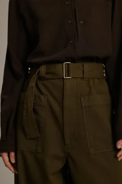 New Soeur pantalon vagabond kakifoncé