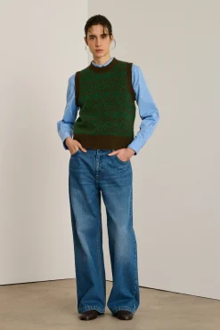 Online Soeur pull namaste marron/vert