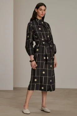 Hot Soeur robe bandora noir/écru