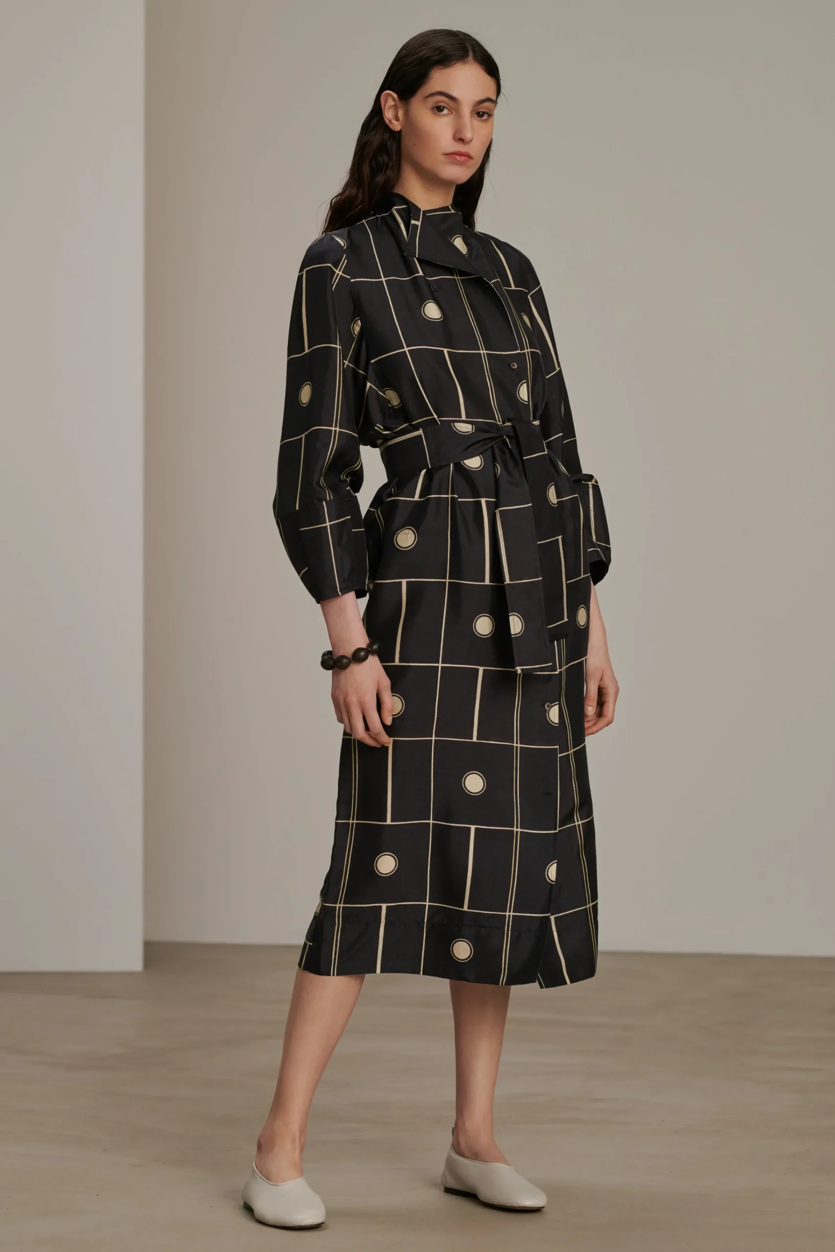 Hot Soeur robe bandora noir/écru