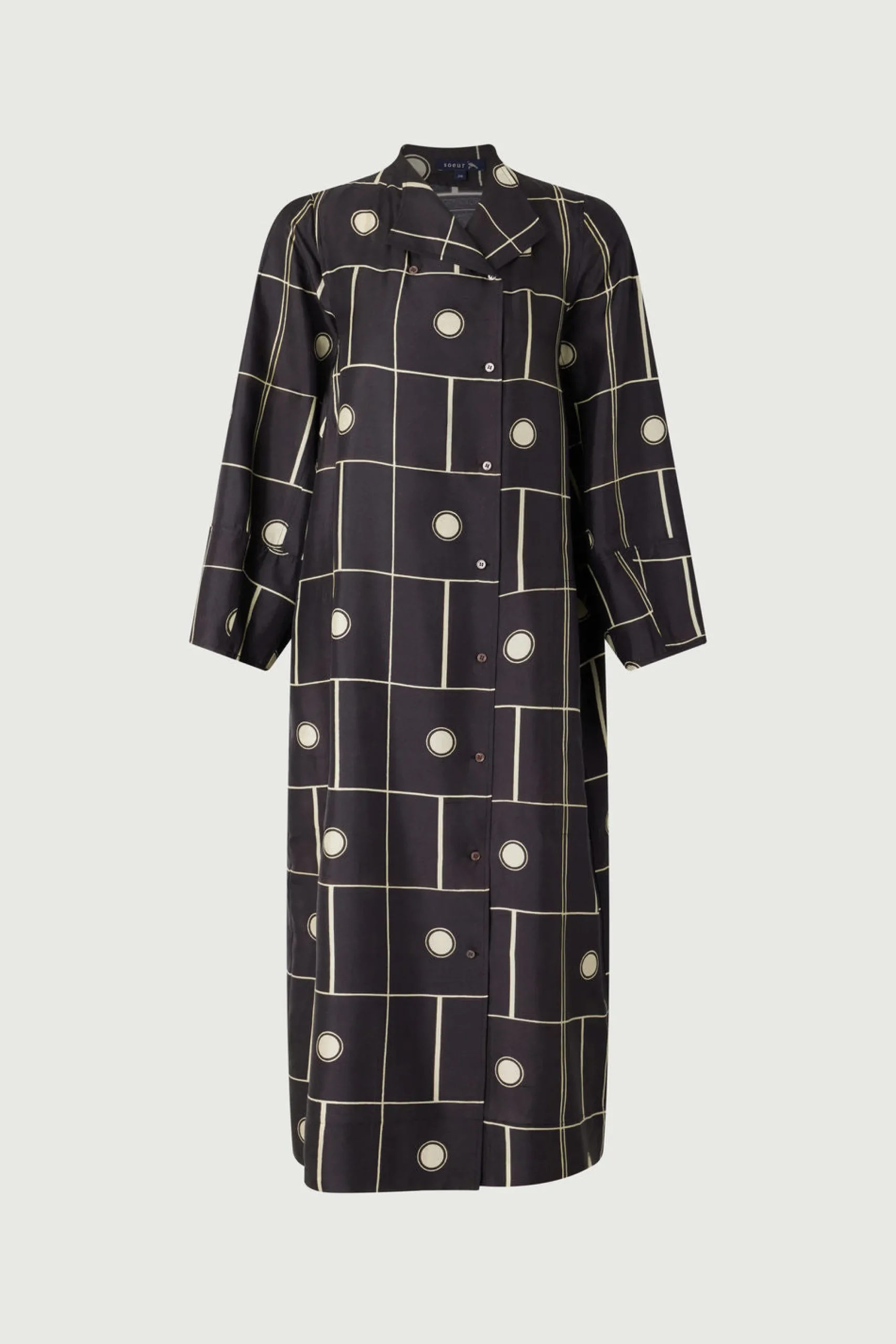 Hot Soeur robe bandora noir/écru