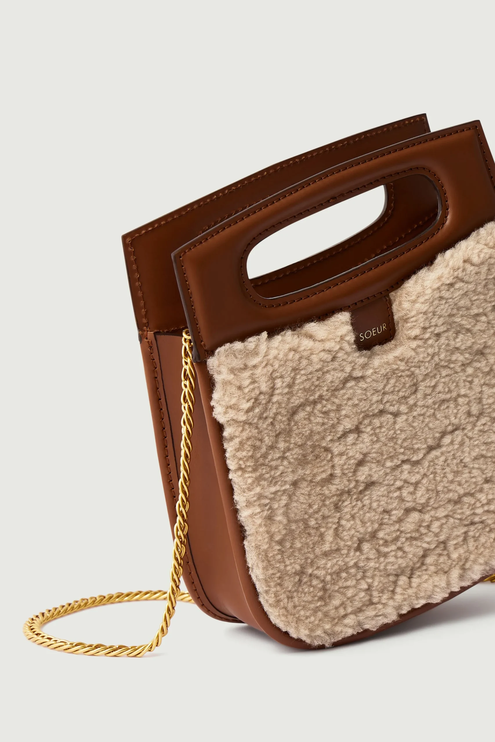 Clearance Soeur sac cheri mini sable/noisette
