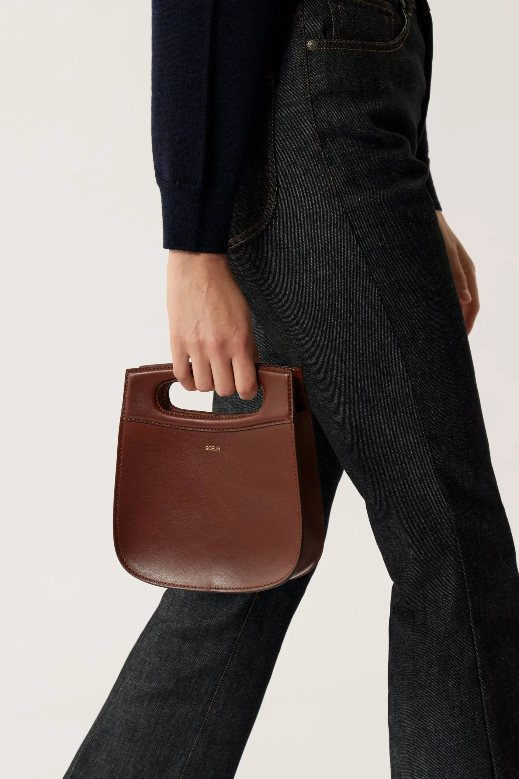 Discount Soeur sac cheri mini cognac