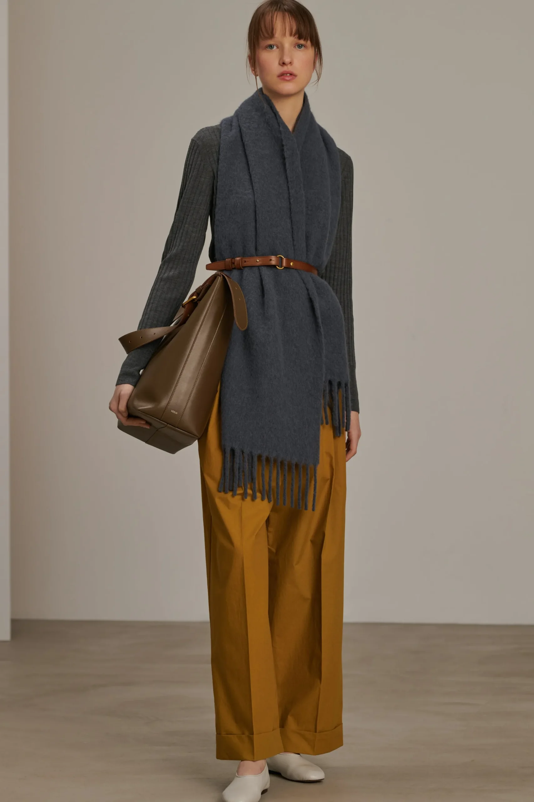 New Soeur sac saudade taupe/cognac