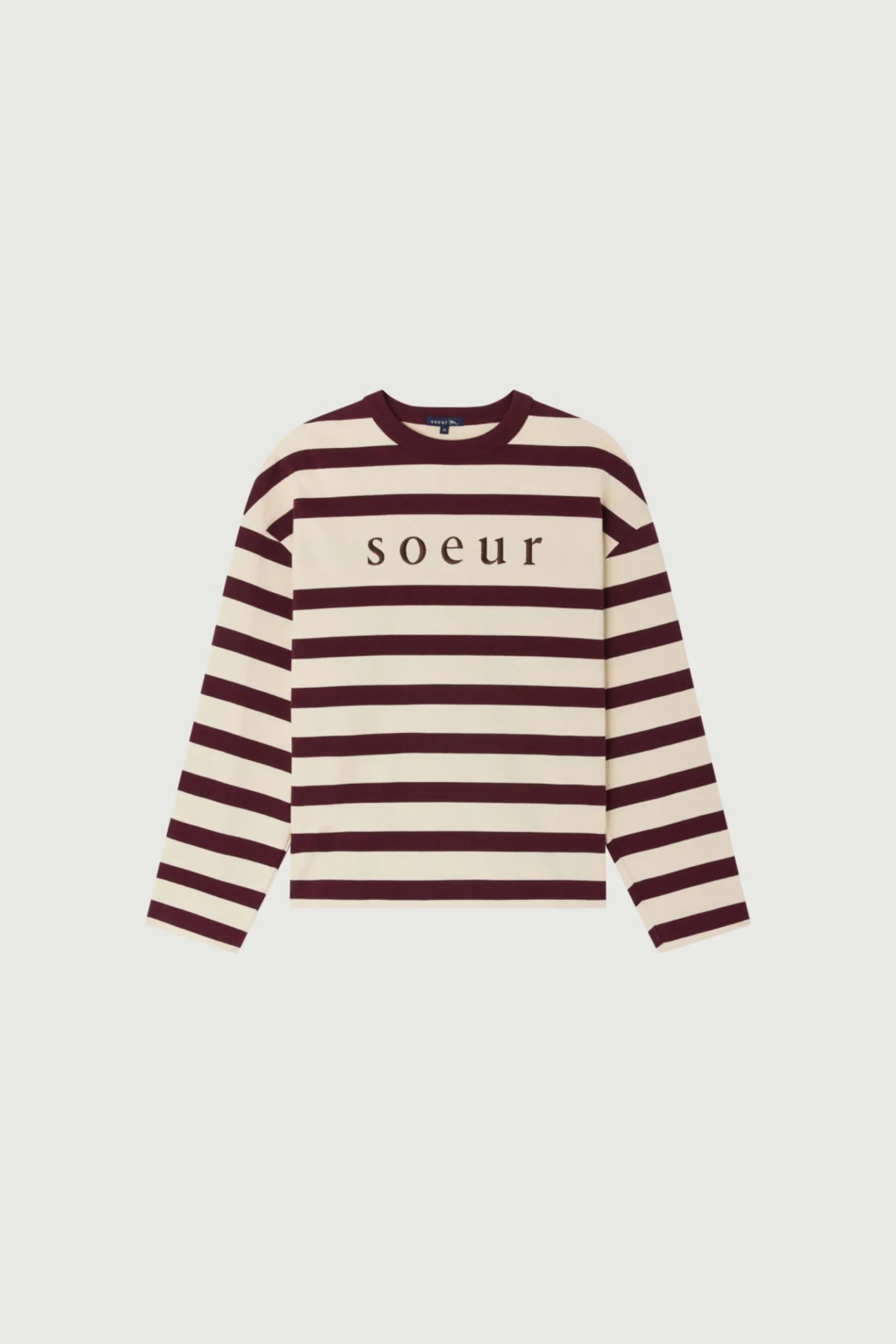 New Soeur tee-shirt archie écru/prune