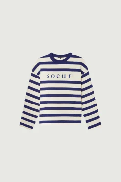 Best Soeur tee-shirt archie écru/marine
